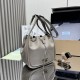 Super Clone Replica Prada Darling Mini Bucket Bag 1BE087 Gray Top Replica Prada Darling Mini Bucket Bag 1BE087 Gray