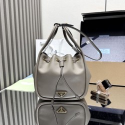 Top Replica Prada Darling Mini Bucket Bag 1BE087 Gray
