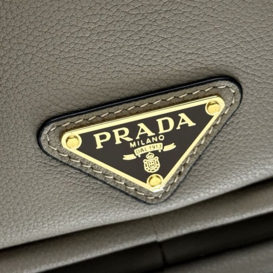 Super Clone Replica Prada Darling Mini Bucket Bag 1BE087 Gray Top Replica Prada Darling Mini Bucket Bag 1BE087 Gray