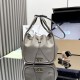 Super Clone Replica Prada Darling Mini Bucket Bag 1BE087 Gray Top Replica Prada Darling Mini Bucket Bag 1BE087 Gray