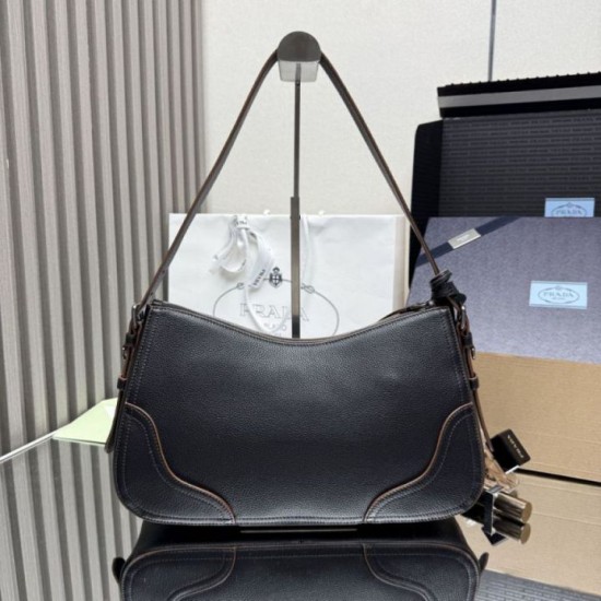 Super Clone Replica Prada Aimèe Classic Large Hobo/Shoulder Bag in Black Top Replica Prada Aimèe Classic Large Hobo/Shoulder Bag in Black