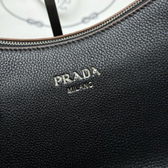 Super Clone Replica Prada Aimèe Classic Large Hobo/Shoulder Bag in Black Top Replica Prada Aimèe Classic Large Hobo/Shoulder Bag in Black