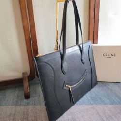 Top Replica Celine Flat Cabas Travel Bag in Black