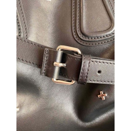 Top Replica Givenchy Nightingale bag with silver-tone cross details in black