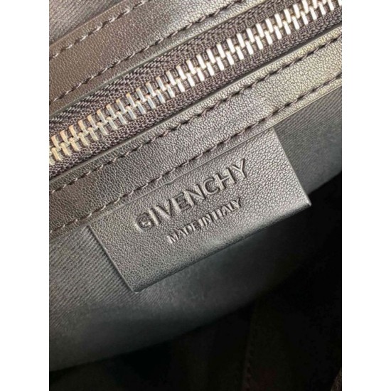 Top Replica Givenchy Nightingale bag with silver-tone cross details in black