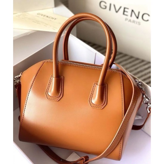 Top Replica Givenchy Antigona Mini tote bag in brown leather