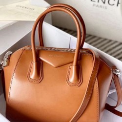 Top Replica Givenchy Antigona Mini tote bag in brown leather