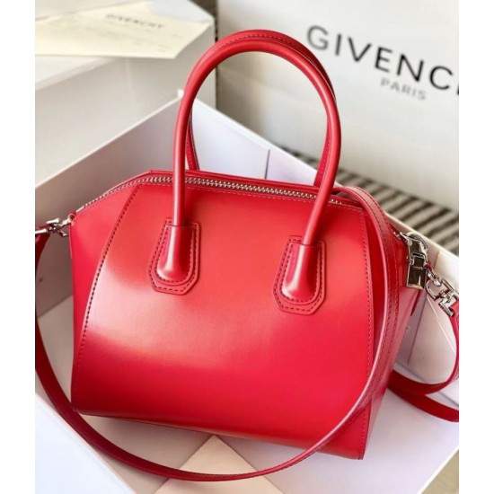 Top Replica Givenchy Antigona Mini tote bag in red leather