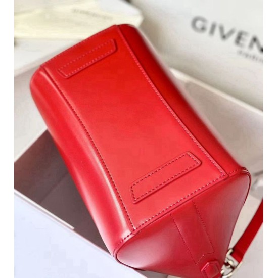 Top Replica Givenchy Antigona Mini tote bag in red leather