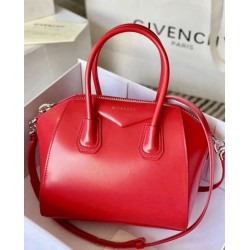 Top Replica Givenchy Antigona Mini tote bag in red leather