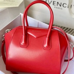 Top Replica Givenchy Antigona Mini tote bag in red leather
