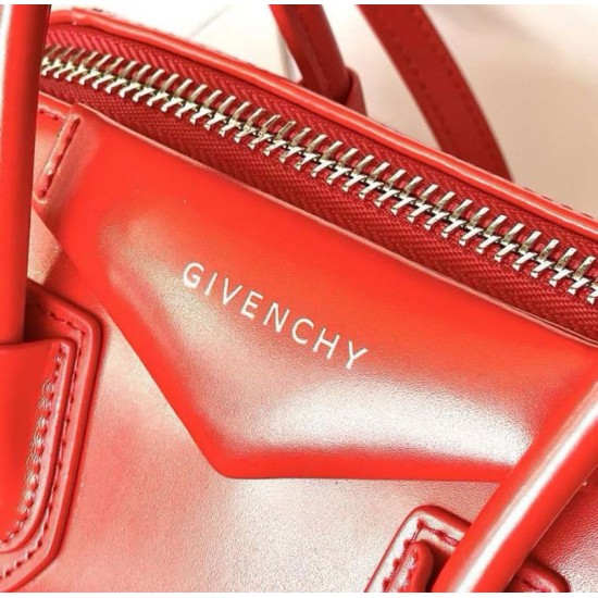Top Replica Givenchy Antigona Mini tote bag in red leather
