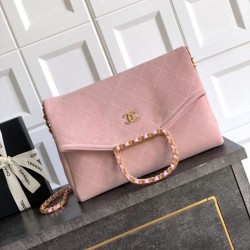 Top Replica Chanel Suede Diana Foldable Tote Bag Small/Medium/Large Pink