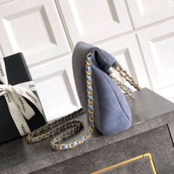 Top Replica Chanel Suede Diana Foldable Tote Bag Small/Medium/Large Blue