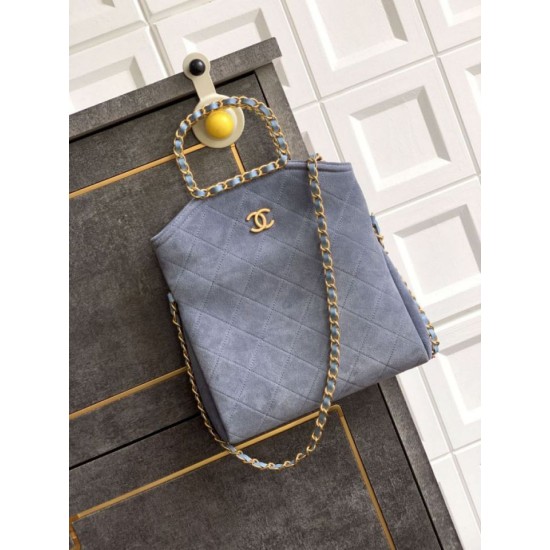 Super Clone Replica Chanel Suede Diana Foldable Tote Bag Small/Medium/Large Blue Top Replica Chanel Suede Diana Foldable Tote Bag Small/Medium/Large Blue