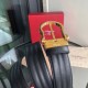 Top Replica Salvatore Ferragamo Men's 3.5cm Belt with Exquisite Gold Pin Buckle, Black