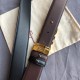 Top Replica Salvatore Ferragamo Men's 3.5cm Reversible Belt with Gold Metal Clip, Black