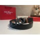 Top Replica Salvatore Ferragamo Men's 3.5cm Belt with Black Buckle