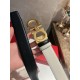 Top Replica Salvatore Ferragamo Men's 3.5cm Reversible Belt with Metal Clip Gold Black/White