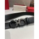 Top Replica Salvatore Ferragamo Men's 3.5 cm Belt with Black Buckle