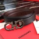 Top Replica Salvatore Ferragamo Men's 3.5 cm Reversible Belt with Black/Coffee Buckle