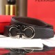 Top Replica Salvatore Ferragamo Men's 3.5 cm Reversible Belt with Black/Coffee Buckle