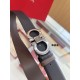 Top Replica Salvatore Ferragamo Men's 3.5 cm Reversible Belt with Double-Ring Horseshoe Buckle