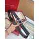 Top Replica Salvatore Ferragamo Men's 3.5 cm Reversible Belt with Double-Ring Horseshoe Buckle