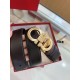 Top Replica Salvatore Ferragamo Men's 3.5 cm Reversible Belt with Gold Double-Ring Horseshoe Buckle