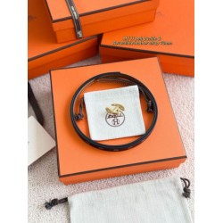 Top Replica Hermes Women's My H and Reversible Hermès sur Mer Belt 13 mm Black/Brown