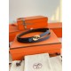Top Replica Hermes Women's My H and Reversible Hermès sur Mer Belt 13 mm Blue/Black