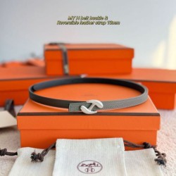 Top Replica Hermes Women's My H and Reversible Hermès sur Mer Belt 13 mm