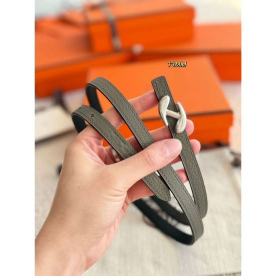 Top Replica Hermes Women's My H and Reversible Hermès sur Mer Belt 13 mm