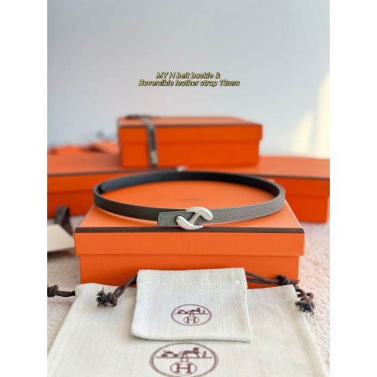 Top Replica Hermes Women's My H and Reversible Hermès sur Mer Belt 13 mm