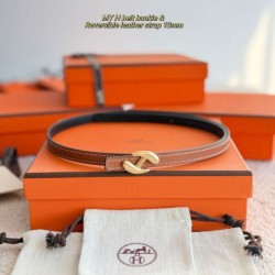 Top Replica Hermes Belt Women's My H and Reversible Hermès sur Mer 13mm Belt in Brown/Black