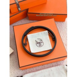 Top Replica Women's Hermès My H and Hermès sur Mer 13mm Belt in Black