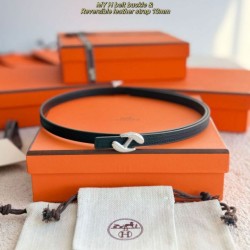 Top Replica Women's Hermès My H and Hermès sur Mer 13mm Belt in Black