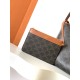 Top Replica Celine Triomphe Soft Shopper Bag in Tan Canvas/Calfskin