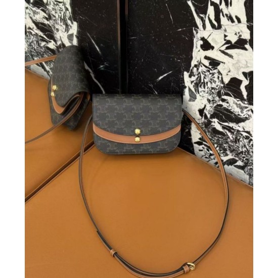 Top Replica Celine Duo Woc Wallet with Crossbody Strap