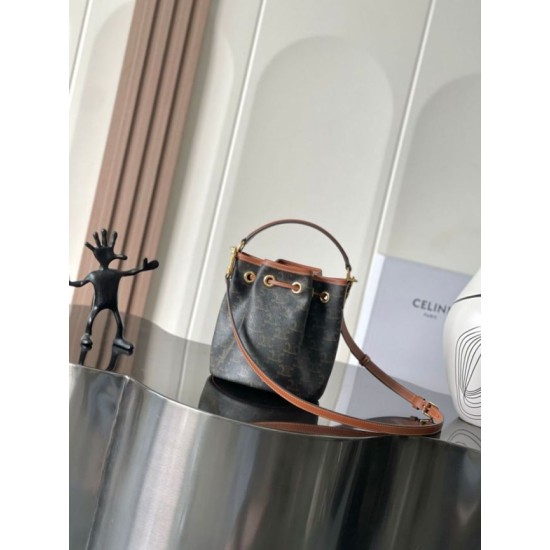 Super Clone Replica Celine Clara Triomphe Bucket Bag Top Replica Celine Clara Triomphe Bucket Bag