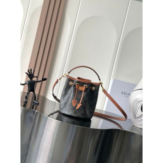 Super Clone Replica Celine Clara Triomphe Bucket Bag Top Replica Celine Clara Triomphe Bucket Bag