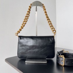Top Replica Balenciaga BB Soft Flap Shoulder Bag with Gold Hardware