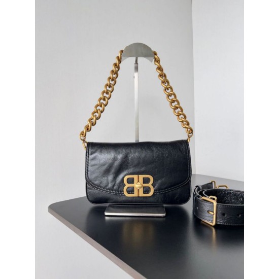 Super Clone Replica Balenciaga BB Soft Flap Shoulder Bag with Gold Hardware Top Replica Balenciaga BB Soft Flap Shoulder Bag with Gold Hardware