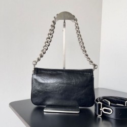 Top Replica Balenciaga BB Soft Flap Shoulder Bag with Silver Hardware