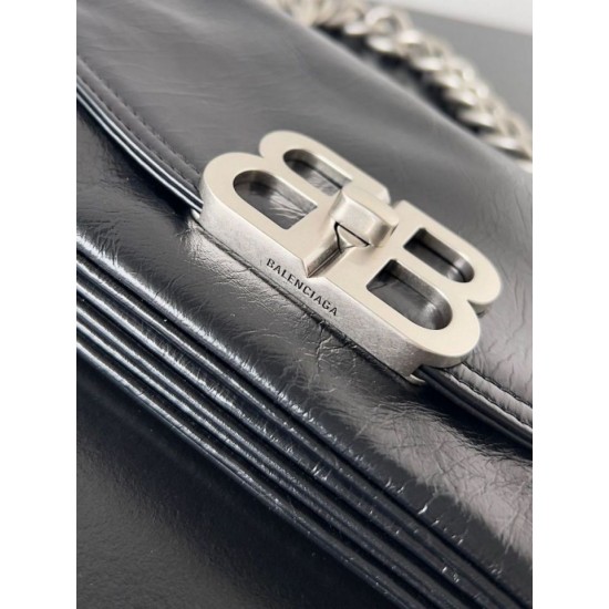 Super Clone Replica Balenciaga BB Soft Flap Shoulder Bag with Silver Hardware Top Replica Balenciaga BB Soft Flap Shoulder Bag with Silver Hardware