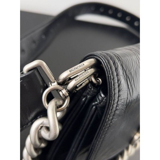 Super Clone Replica Balenciaga BB Soft Flap Shoulder Bag with Silver Hardware Top Replica Balenciaga BB Soft Flap Shoulder Bag with Silver Hardware