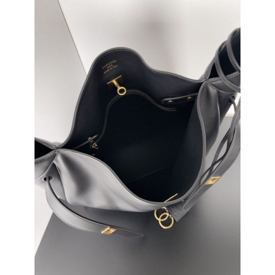 Top Replica Balenciaga Bel Air Large Hobo Bag in Black