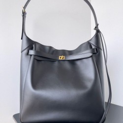 Top Replica Balenciaga Bel Air Large Hobo Bag in Black
