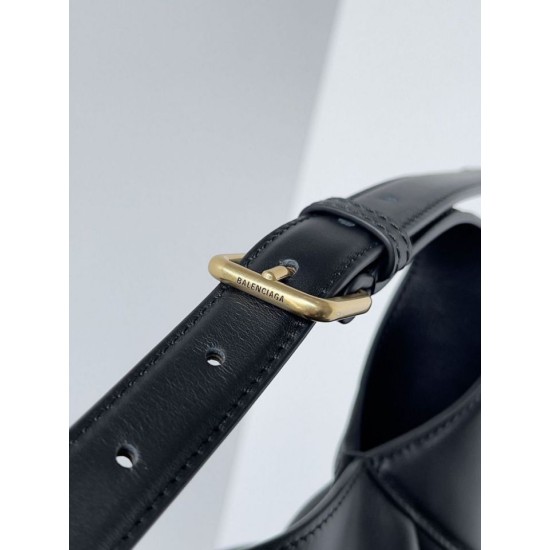Top Replica Balenciaga Bel Air Large Hobo Bag in Black