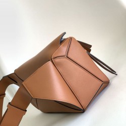 Top Replica Loewe Classic Small Puzzle Edge Bum Bag in Brown
